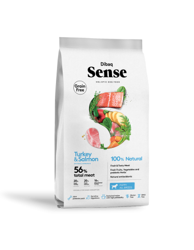 Dibaq Sense Grain Free Salmão e Peru (Cachorro) |Cães| Dibaq