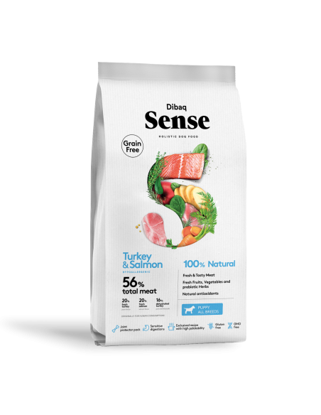 Dibaq Sense Grain Free Salmon and Turkey (Puppy) |Dogs| Dibaq