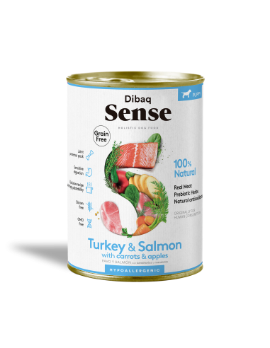 Dibaq Sense Lata Salmón y Pavo Cachorros |Perros