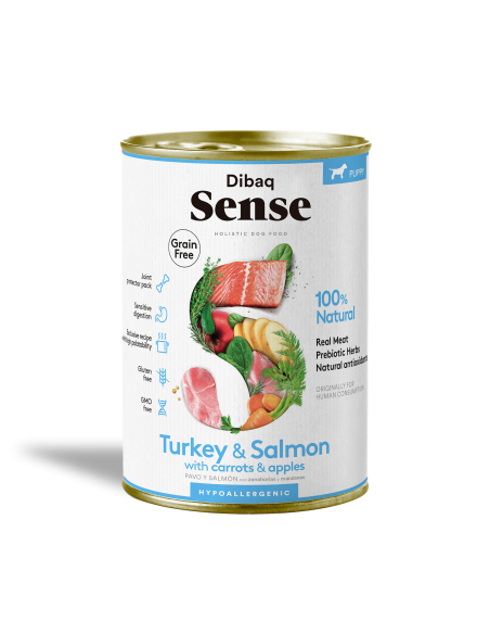 Dibaq Sense Salmão e Peru cachorro |Cães| Dibaq