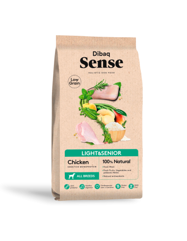 Dibaq Sense Low Grain Frango Light ou Senior |Cães| Dibaq