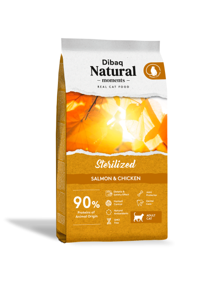 Dibaq Natural Moments Esterilizados Salmón |Gatos | Dibaq