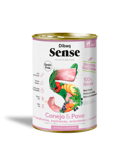 Dibaq Sense Sensitive Conejo y Pavo |Perros | Dibaq