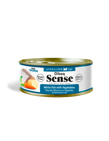 Dibaq Sense Esterilizado Pescado Blanco con Vegetales |Gatos | Dibaq