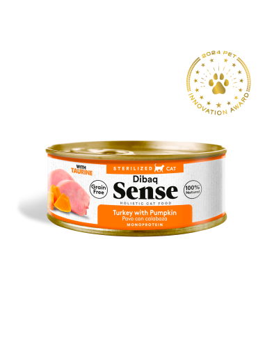 Dibaq Sense Cat Esterilizado Pavo con Calabaza |Gatos