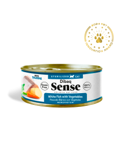 Dibaq Sense Esterilizado Peixe Branco com Legumes |gatos| Dibaq