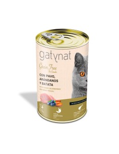 Gatynat Grain Free Pavo, Arándanos y Batata |Gatos | Dibaq