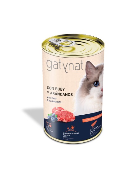 Gatynat Carne de vaca e arandos |gatos| Dibaq