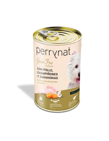 Perrynat Frango sem cereais com cogumelos e cenoura |Cães| Dibaq