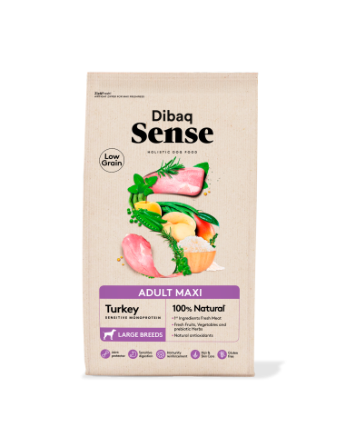 Dibaq Sense Low Grain Pavo Adulto Maxi |Perros | Dibaq