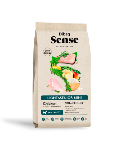 Dibaq Sense Low Grain Chicken Light or Senior Mini |Dogs| Dibaq