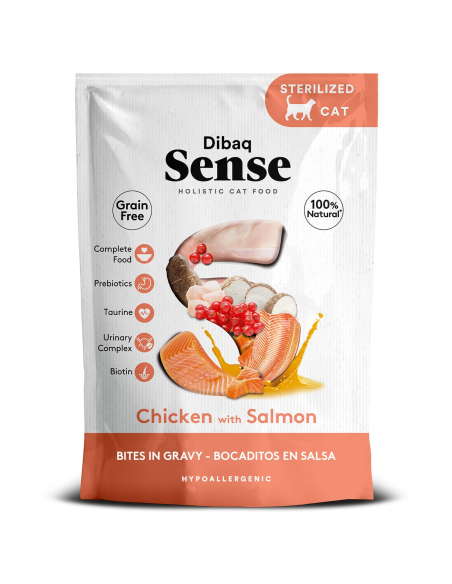 Dibaq Sense Bites Pollo con Salmón |Gatos | Dibaq