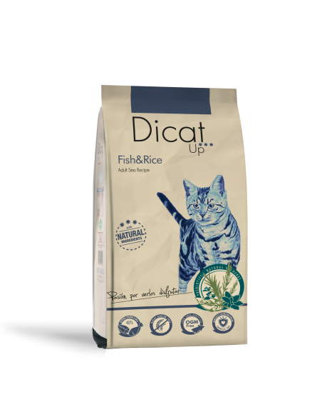 Dicat Up Adulto Pescado y Arroz |Gatos | Dibaq