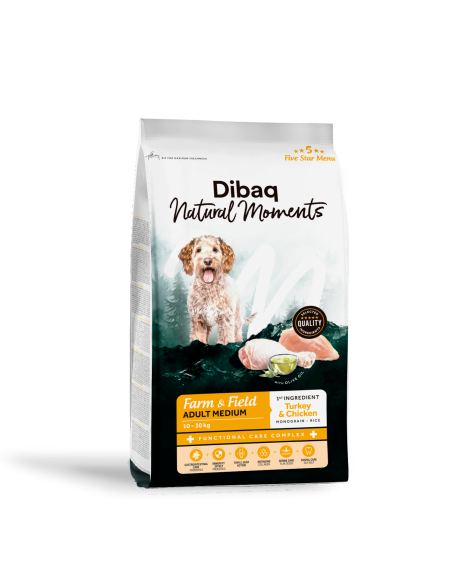 Dibaq Natural Moments 5 Star Peru e Frango Raças médias adultas |Cães| Dibaq