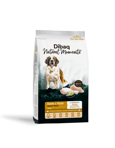 Dibaq Natural Moments 5 Star Peru e Frango Adulto Grandes Raças |Cães| Dibaq