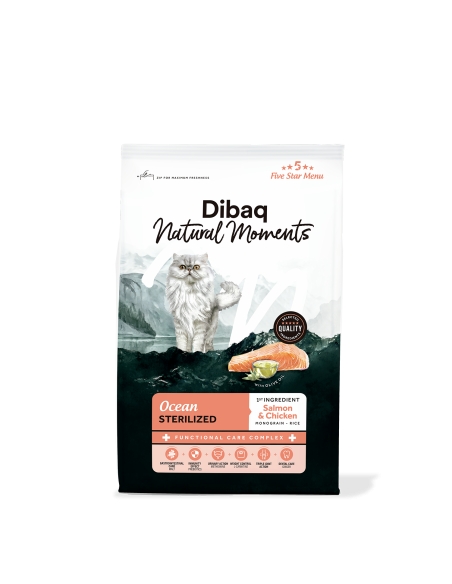 Dibaq Natural Moments 5 Star Esterilizado Salmón |Gatos | Dibaq