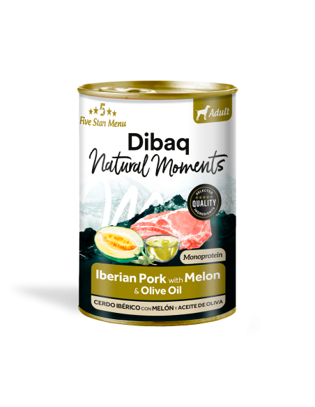 Dibaq Natural Moments Porco Ibérico Adulto com Melão |Cães| Dibaq