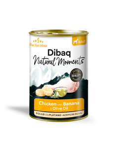 Dibaq Natural Moments Adulto Frango com banana |Alimento Húmido| Dibaq