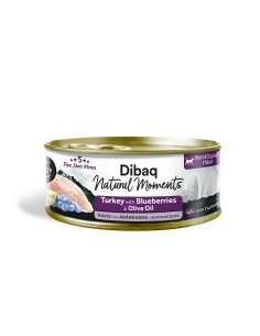 Dibaq Natural Moments 5 Star Esterilizado Pavo con Arándanos |Alimento Húmedo para gatos | Dibaq