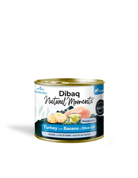 Dibaq natural Moments Cachorro peru e banana |Alimento Húmido| Dibaq