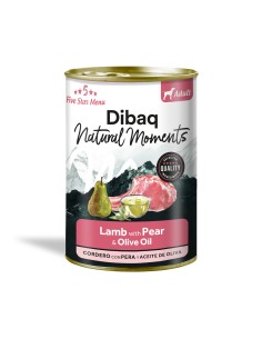 Dibaq Natural Moments Adulto Cordero con Pera |Alimento Húmedo | Dibaq