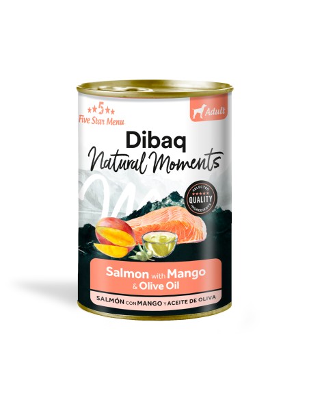 Dibaq Natural Moments Adult Salmão com Manga |Alimento Húmido| Dibaq