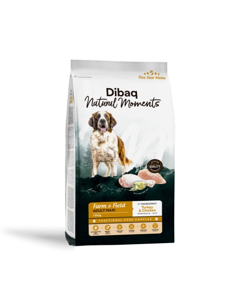 Dibaq Natural Moments 5 Star Turkey and Chicken Adult Large Breeds |Dry food| Dibaq