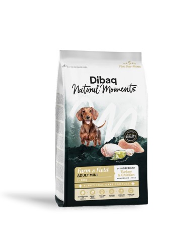 Dibaq Natural Moments 5 Star Pavo y Pollo Adulto razas pequeñas |Alimento Seco | Dibaq