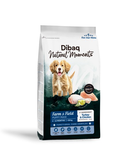 Dibaq Natural Moments 5 Star Peru e Frango Cachorro raças grandes |Alimento Seco| Dibaq