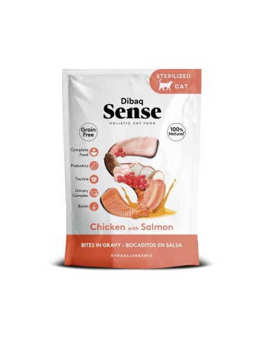 Dibaq Sense Bites Chicken with Salmon |Wet food| Dibaq