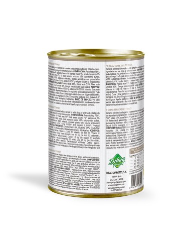 Dibaq Sense Grain Free Pavo y Calabaza |Alimento Húmedo | Dibaq