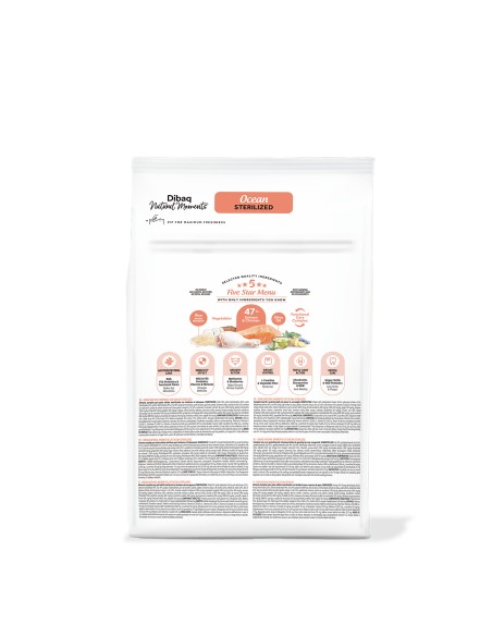 Dibaq Natural Moments 5 Star Esterilizado Salmão |Alimento Seco| Dibaq