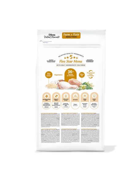 Dibaq Natural Moments 5 Star Turkey and Chicken Adult Large Breeds |Dry food| Dibaq