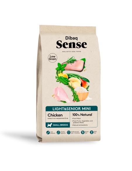 Dibaq Sense Low Grain Frango Light or Senior Mini |Alimento Seco| Dibaq