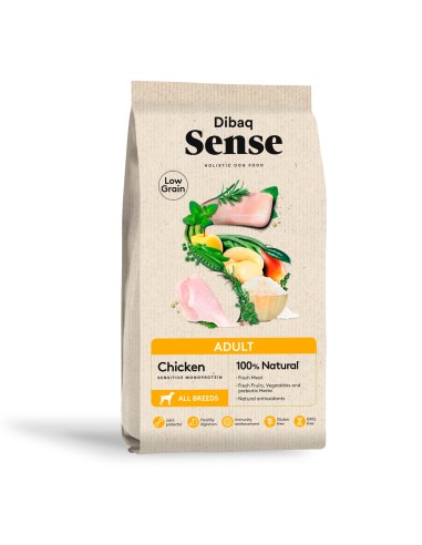 Dibaq Sense Low Grain Frango (Adulto) |Alimento Seco| Dibaq