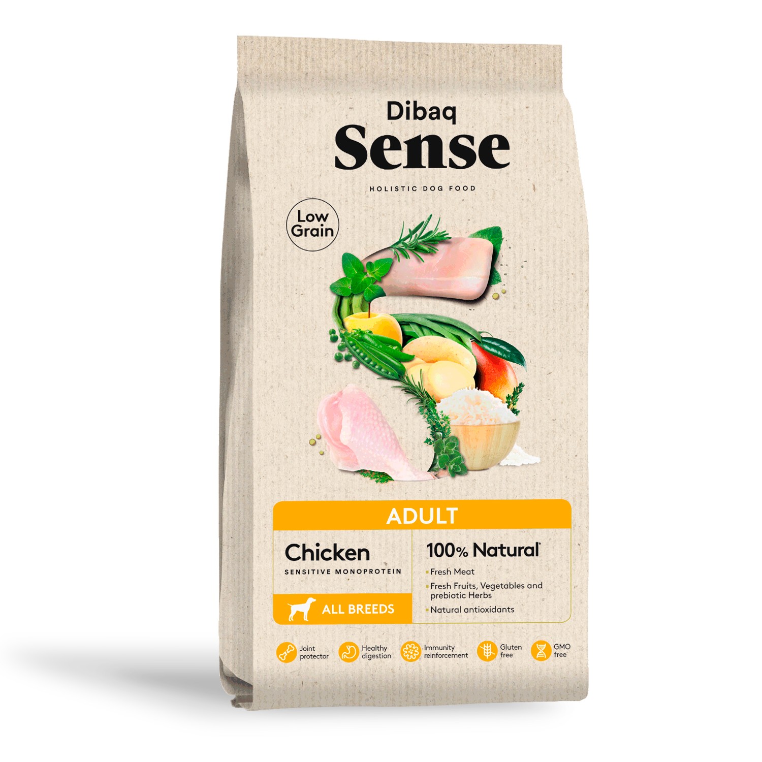 Dibaq Sense Low Grain Pollo Adulto |Alimento Seco para perros