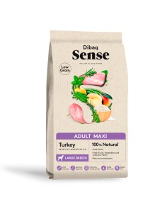 Dibaq Sense Low Grain Pavo Adulto Maxi |Alimento Seco | Dibaq