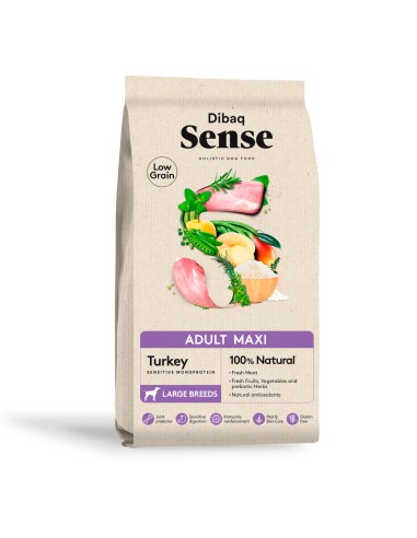 Dibaq Sense Low Grain Pavo Adulto Maxi |Alimento Seco | Dibaq