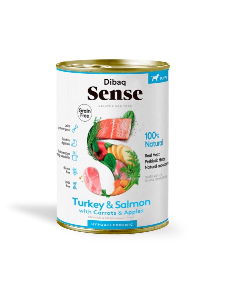 Dibaq Sense Salmão e Peru cachorro |Alimento Húmido| Dibaq