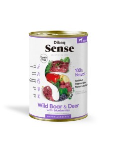 Dibaq Sense Wild (veado e javali) |Alimento Húmido| Dibaq