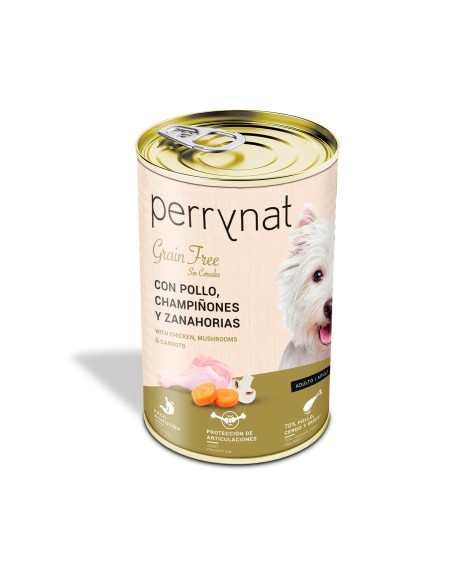 Perrynat Grain Free Frango com cogumelos e cenoura |Alimento Húmido| Dibaq