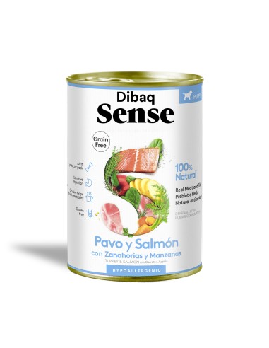 Dibaq Sense Salmão e Peru cachorro |Alimento Húmido| Dibaq