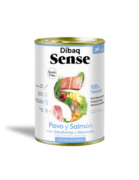 Dibaq Sense Salmão e Peru cachorro |Alimento Húmido| Dibaq