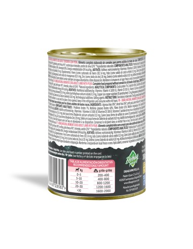 Dibaq Natural Moments Adulto Cordero con Pera |Alimento Húmedo | Dibaq