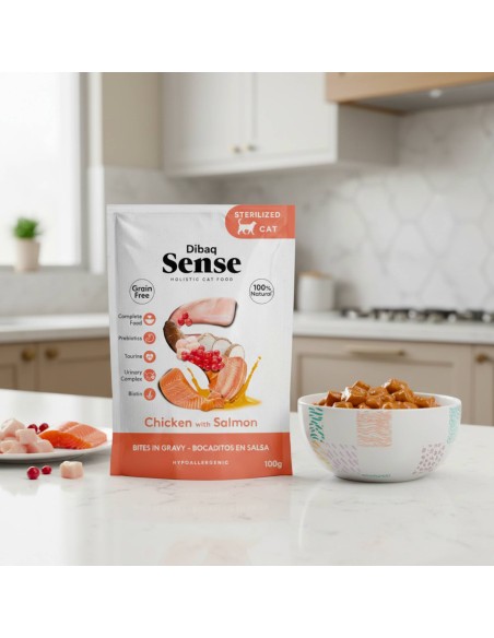 Dibaq Sense Bites Chicken with Salmon |Wet food| Dibaq
