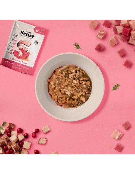 Dibaq Sense Bites Frango com Atum |Alimento Húmido| Dibaq