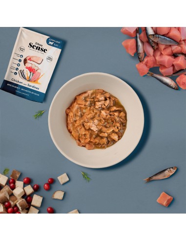 Dibaq Sense Bites frango com sardinha |Alimento Húmido| Dibaq