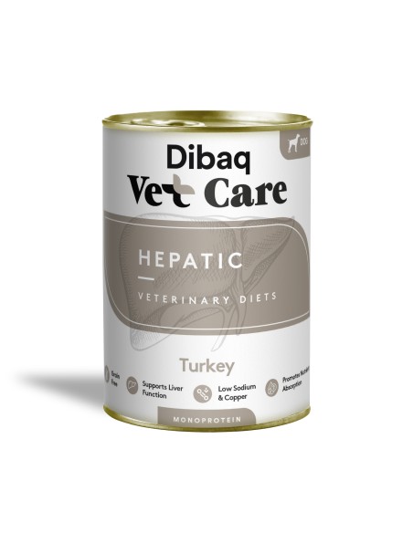 Dibaq Vet Care Hepatic Pavo |Dietas veterinarias húmedas para perro | Dibaq