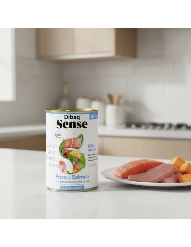 Dibaq Sense Salmão e Peru cachorro |Alimento Húmido| Dibaq