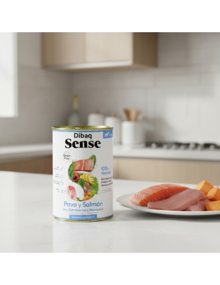 Dibaq Sense Salmão e Peru cachorro |Alimento Húmido| Dibaq